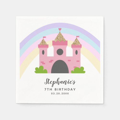 Castle Birthday Party Girls Princess Theme Napkins