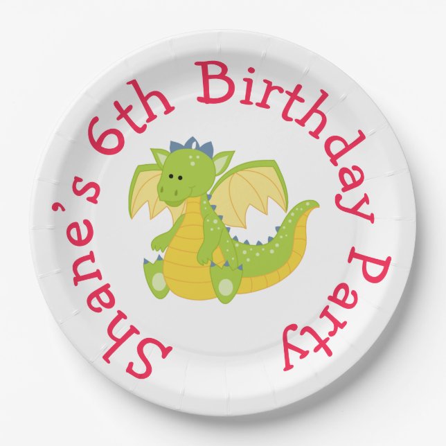 Castle Birthday Party Paper Plates (Front)