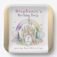 Castle Birthday Party Paper Plates
