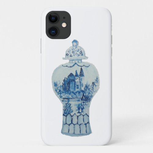 Castle Blue  White Ginger Jar iPhone 11 Case