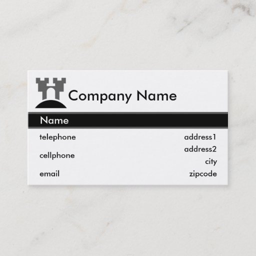 Customizable Castle Business Card Design