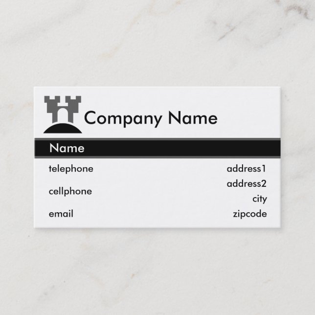 Castle Business Card Design (Front)