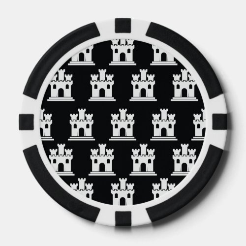 Castle BW Poker Chips