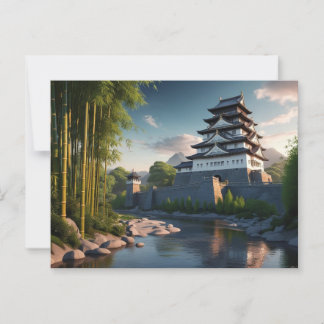 Castle by the Quiet River Postcard