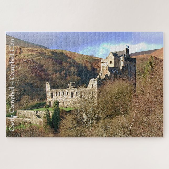 Castle Campbell – Scottish Campbell Clan Jigsaw Puzzle (Horizontal)