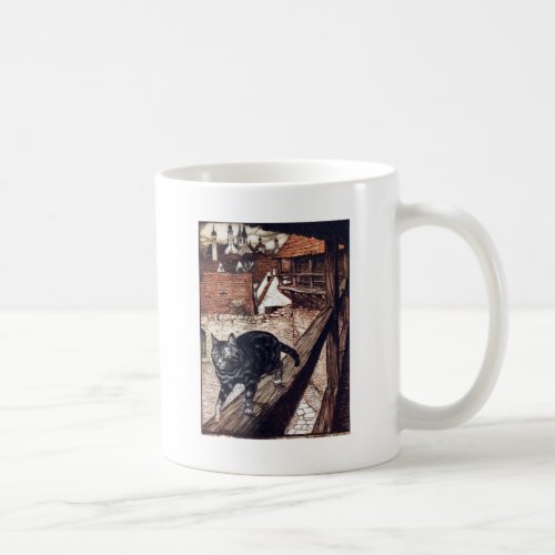 Castle Cat Rackham Illustration Coffee Mug