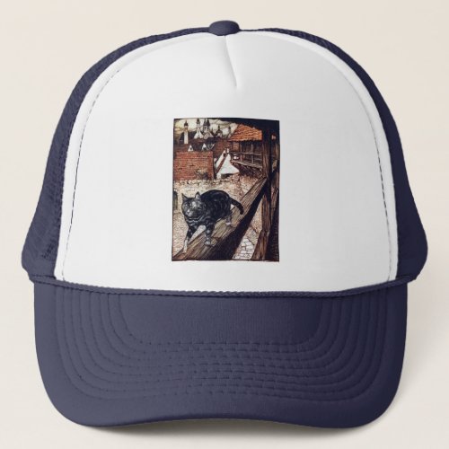 Castle Cat Rackham Illustration Trucker Hat