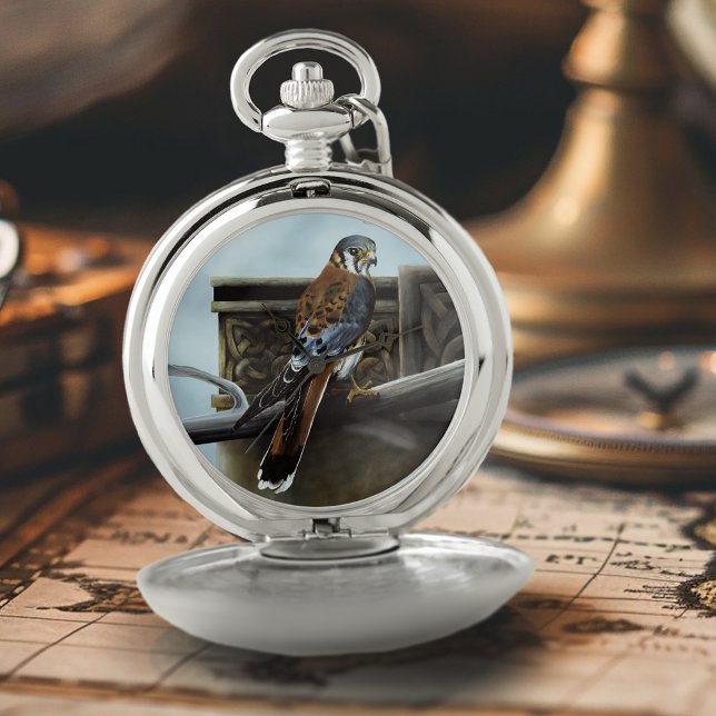 Castle  Celtic Kestrel Bird Pocket Watch (Creator Uploaded)
