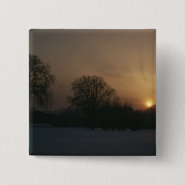 Castle Charlottenhof, Sunset Pinback Button (Front)