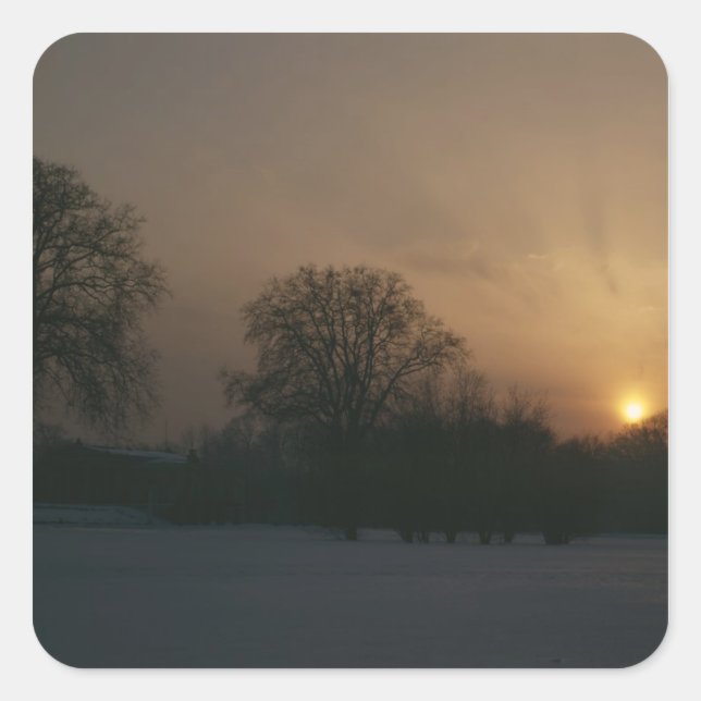 Castle Charlottenhof, Sunset Square Sticker (Front)