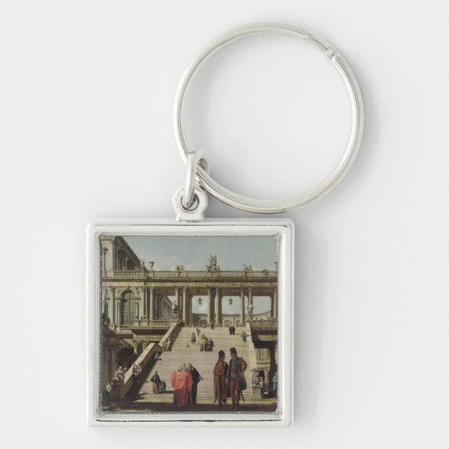 Castle Courtyard, 1762 Keychain (Front)
