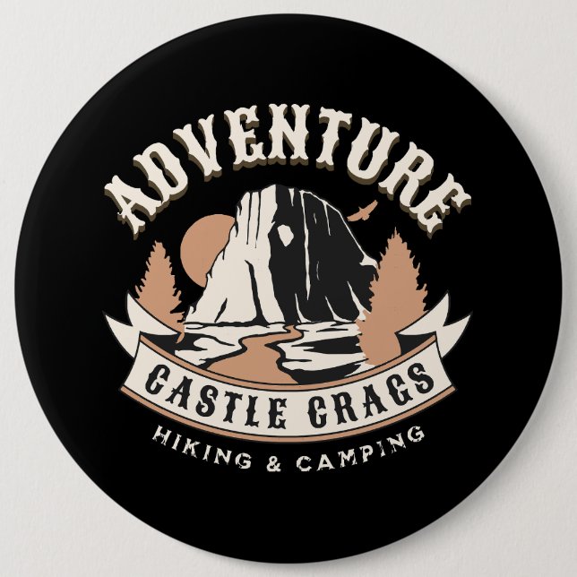 Castle Crags State Park California Button (Front)