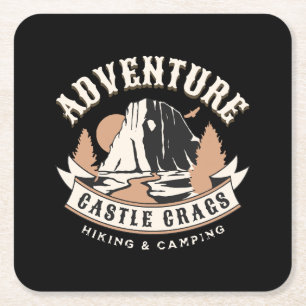 Castle Crags State Park California Square Paper Coaster