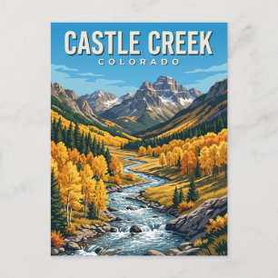 Castle Creek Colorado Postcard