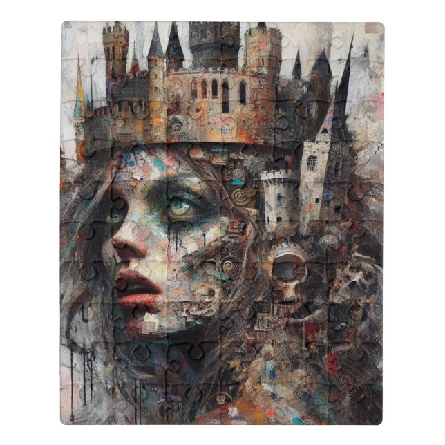 Castle Crown Woman Poster Jigsaw Puzzle (Puzzle Vertical)