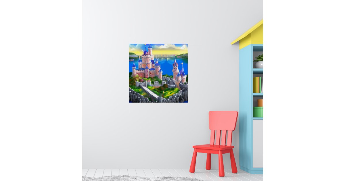 Castle Digital Fantasy Art Poster #07 | Zazzle