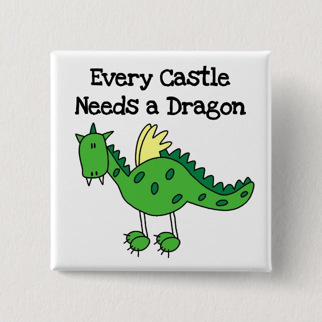 Castle Dragon Button (Front)