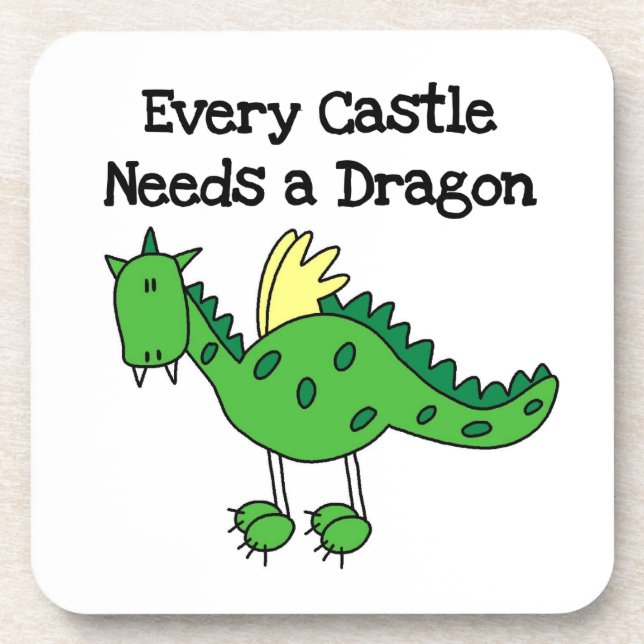 Castle Dragon Drink Coaster (Front)