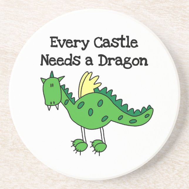 Castle Dragon Drink Coaster (Front)