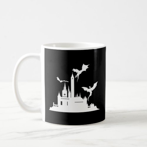 Castle Dragon Flying  Vintage Special Wonderful  Coffee Mug