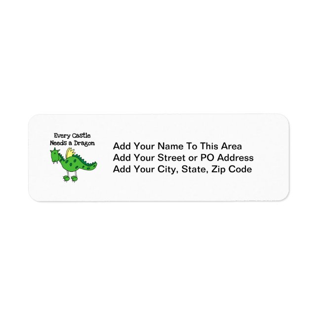 Castle Dragon Label (Front)