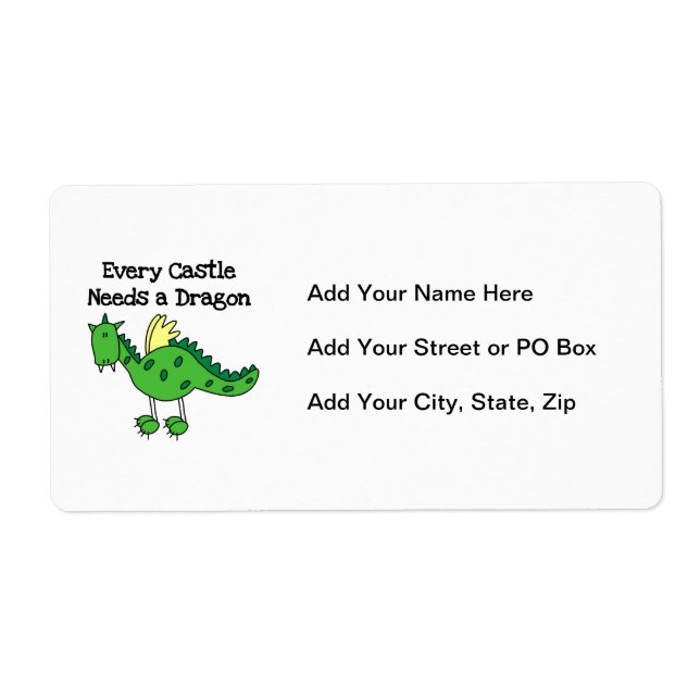 Castle Dragon Label (Front)