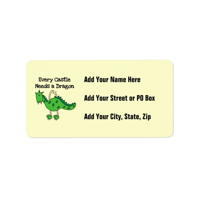 Castle Dragon Label (Front)