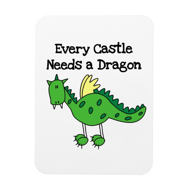Castle Dragon Magnet (Vertical)