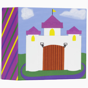 Castle Fairytale with Purple Turrets 3 Ring Binder