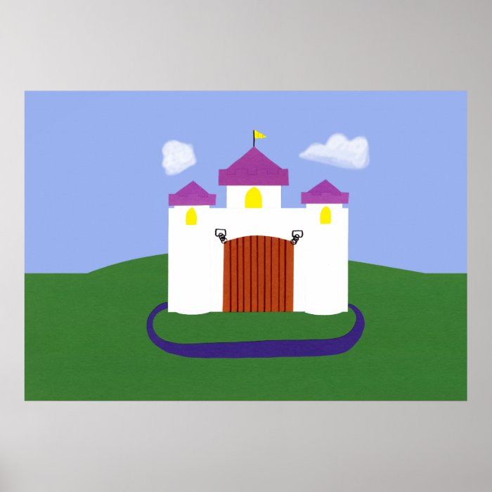 Castle Fairytale with Purple Turrets Print