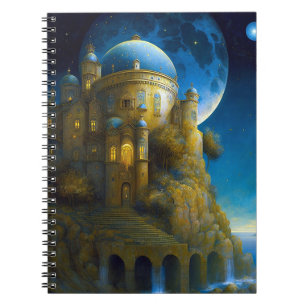 Castle Fantasy Moon Landscape Notebook