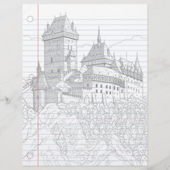 Castle Fantasy Notebook Paper by gothicbusiness at Zazzle