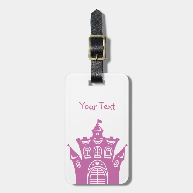 Castle for princess luggage tag (Front Vertical)