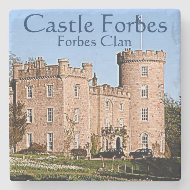 Castle Forbes – Forbes Clan Stone Coaster (Front)