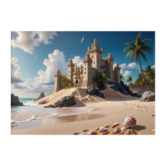 Castle from the Beach of Possibilities Acrylic Print (Front)