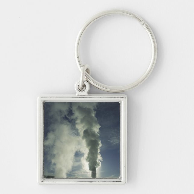 Castle Geyser ,Yellowstone National Park Keychain (Front)