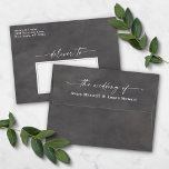 Castle Gray Watercolor A7 5x7 Wedding Invitation Envelope<br><div class="desc">Watercolor in Castle Gray A7 5x7 inch Wedding Envelopes (other sizes to choose from). This modern wedding envelope design has a beautiful watercolor texture, and bold colors that are perfect for winter. Shown in the Dark Gray colorway. With a gorgeous signature script font with tails, the ethereal watercolor wedding collection...</div>