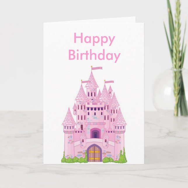 castle, Happy Birthday Card (Front)
