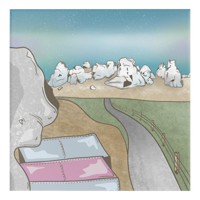 Castle hill bouldering New Zealand Acrylic Print (Front)