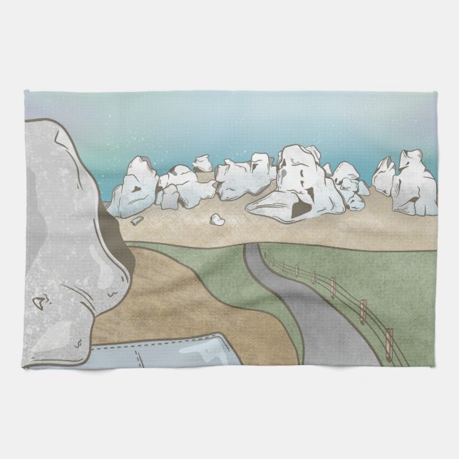 Castle hill bouldering New Zealand Kitchen Towel (Horizontal)