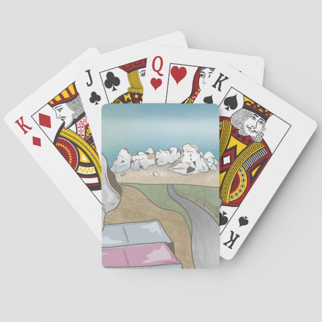 Castle hill bouldering New Zealand Poker Cards (Back)