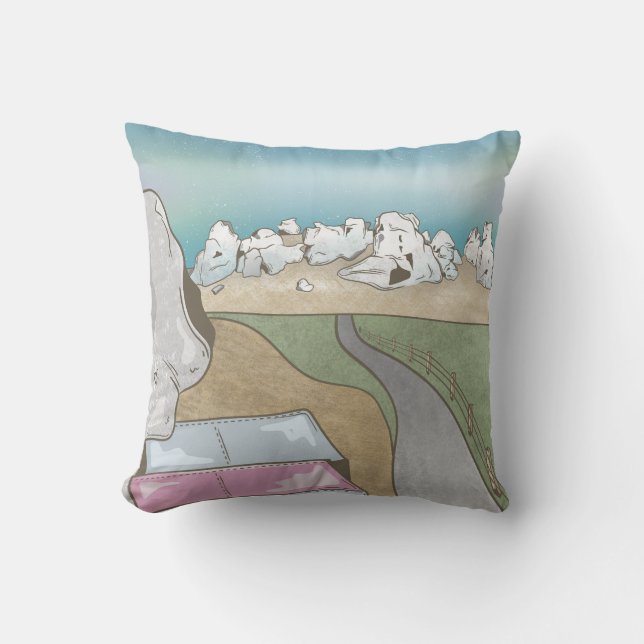 Castle hill bouldering New Zealand Throw Pillow (Front)