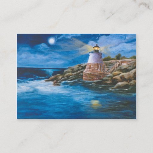 Customizable Castle Hill Lighthouse Art Card Business Card Template