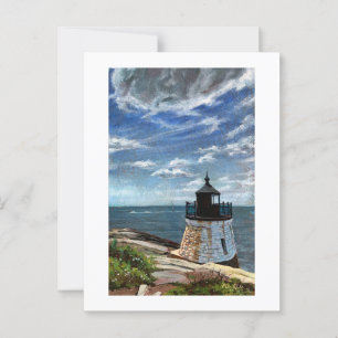 Castle Hill Lighthouse in Newport, RI Postcard
