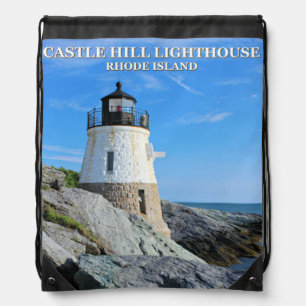 Castle Hill Lighthouse, Rhode Island Drawstring Bag