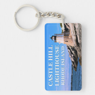 Castle Hill Lighthouse, Rhode Island Keychain