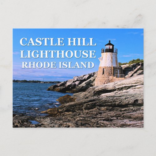 Castle Hill Lighthouse Rhode Island Postcard