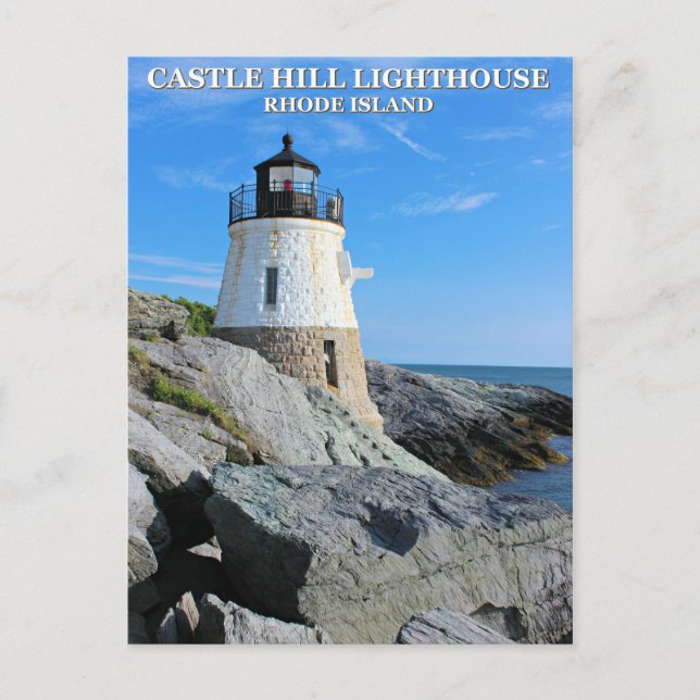 Castle Hill Lighthouse, Rhode Island Postcard (Front)