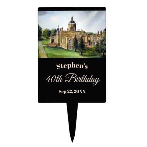 Castle Howard North Yorkshire Watercolor Painting Cake Topper