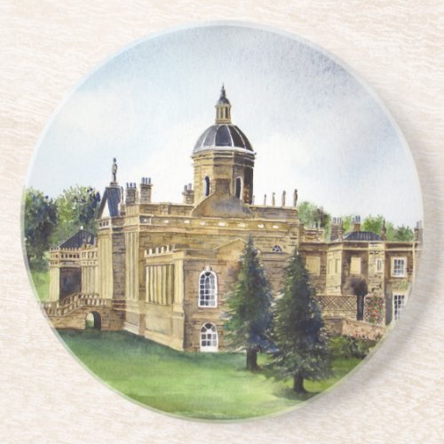 Castle Howard North Yorkshire Watercolor Painting Drink Coaster